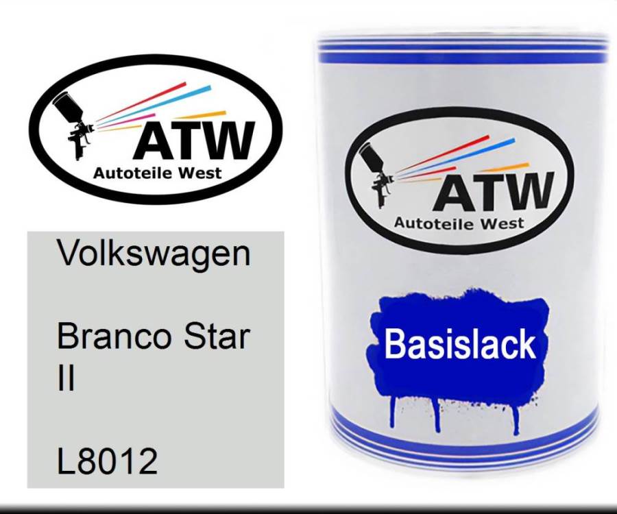 Volkswagen, Branco Star II, L8012: 500ml Lackdose, von ATW Autoteile West.